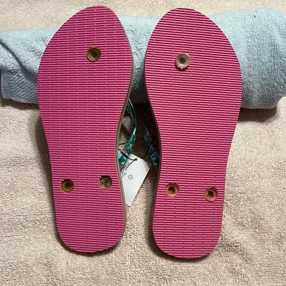 Vera Bradley Size Small Tropical Paradise flip flops NWT - Picture 4 of 5
